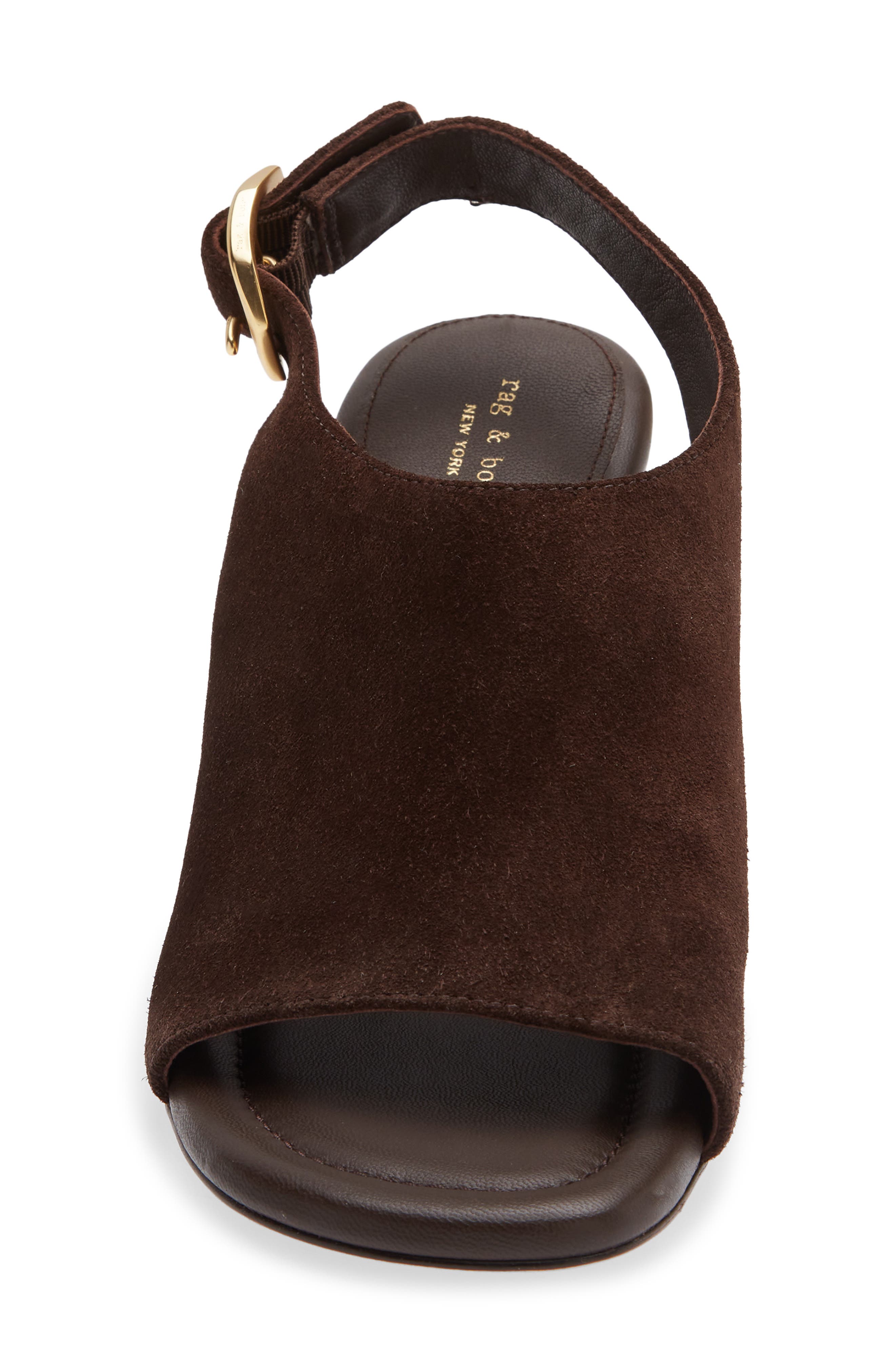 Gigi Slingback Sandal, Alternate, color, DARK CHOCOLATE SUEDE