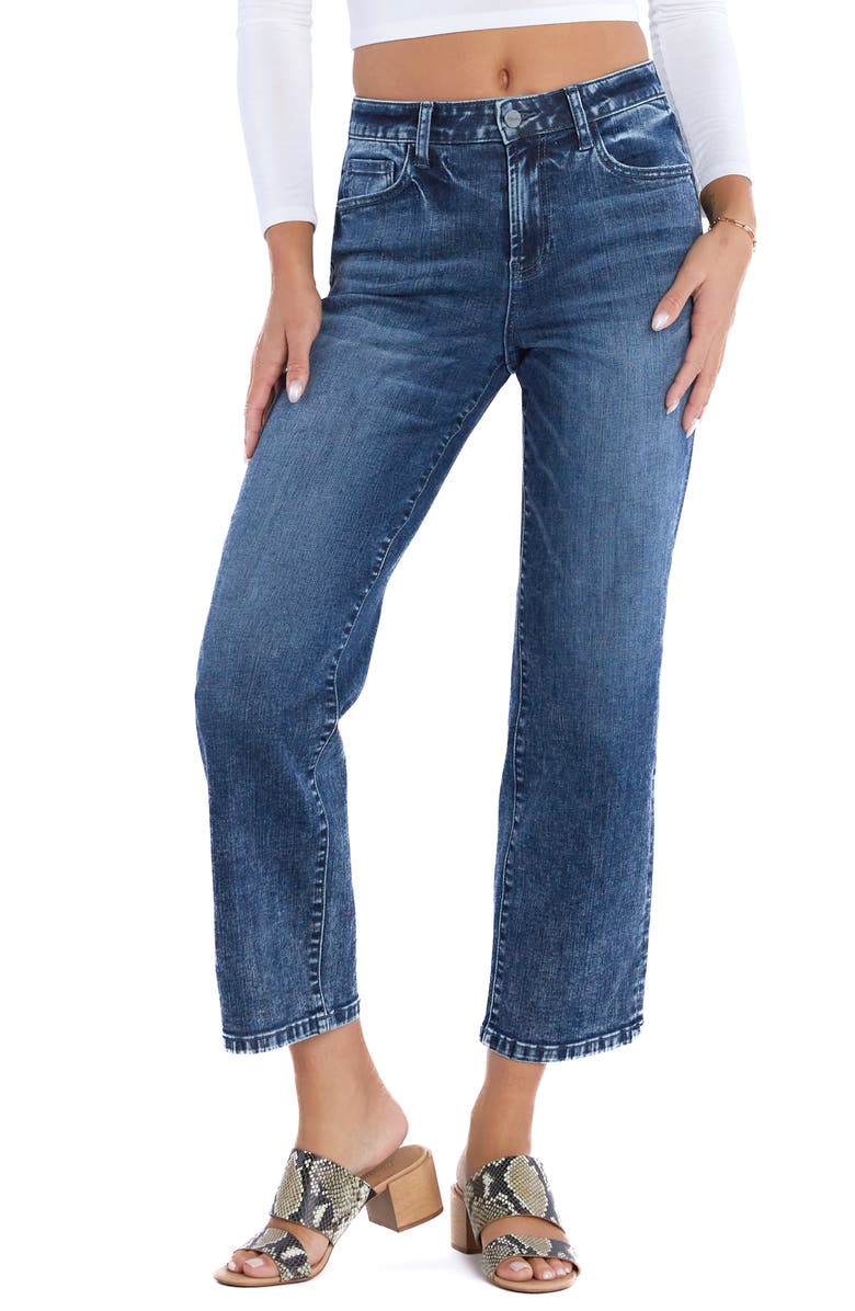 HINT OF BLU Ankle Straight Leg Jeans, Main, color, Catch A Wave Blue