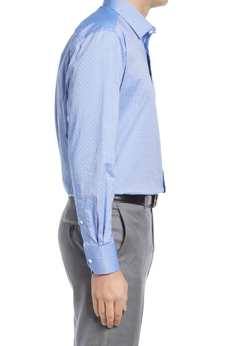 English Laundry Trim Fit Dot Dress Shirt, Alternate, color, 
