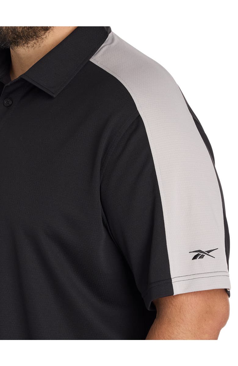 Reebok Big & Tall Colorblocked Polo Shirt, Alternate, color, Black
