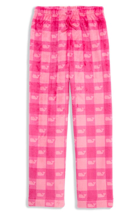 Kids' Whale Buffalo Check Fleece Lounge Pants
