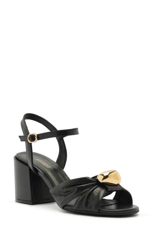 Arezzo Flora Ankle Strap Sandal In Black