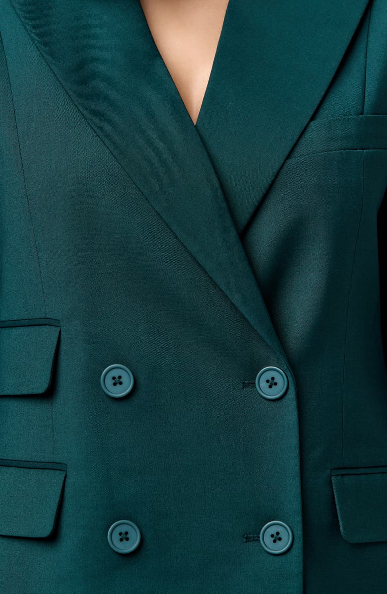 Naked Wardrobe Oversize Long Sleeve Blazer Dress, Alternate, color, Deep Teal