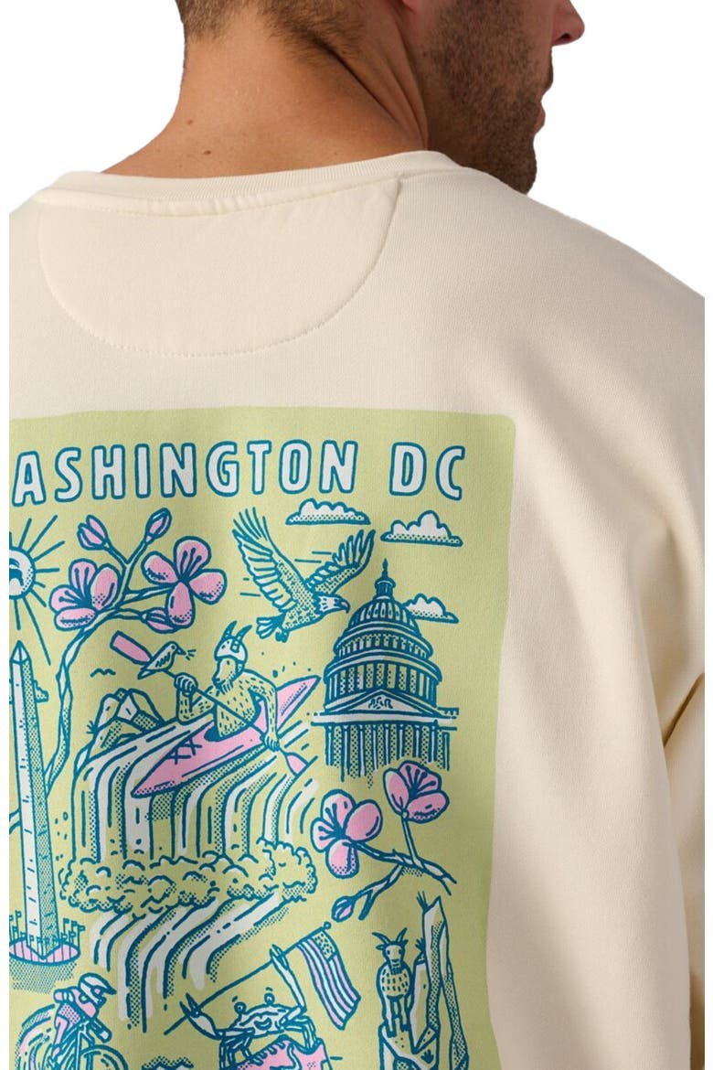 Washington Dc Poster Crew Sweatshirt, Alternate, color, Vintage White