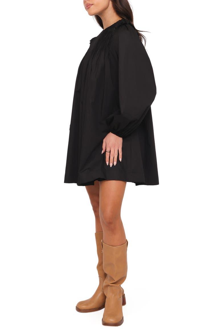 Wyatt Long Sleeve Minidress, Alternate, color, BLACK