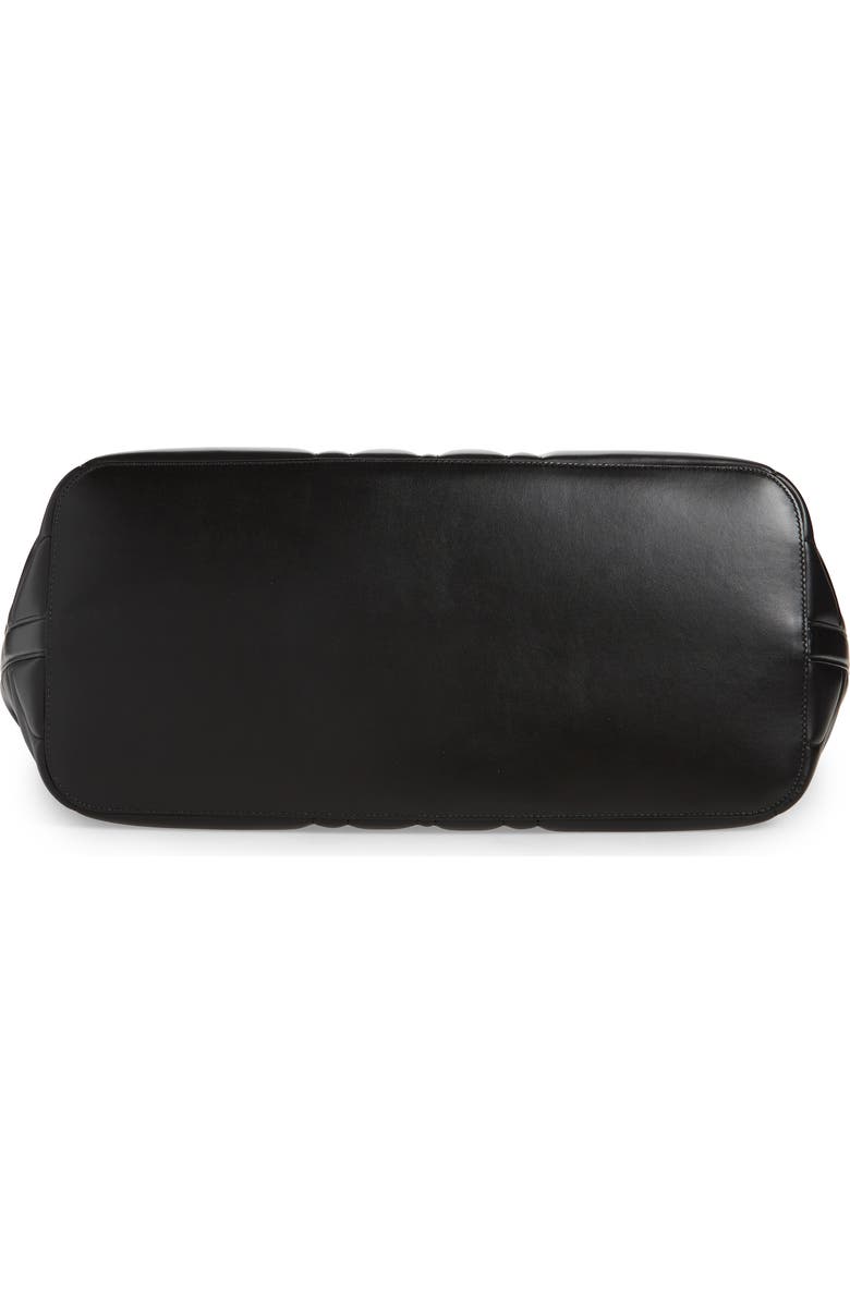 McQueen The Large Bow Logo Quilted Padded Leather Tote, Alternate, color,