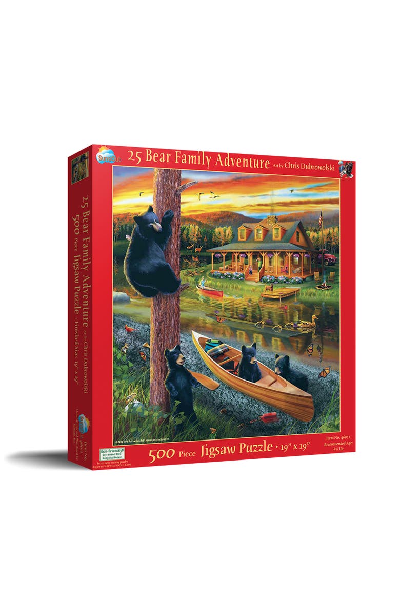 25 Bear Family Adventure 500 piece Jigsaw Puzzle for Adults, Main, color, Multicolor