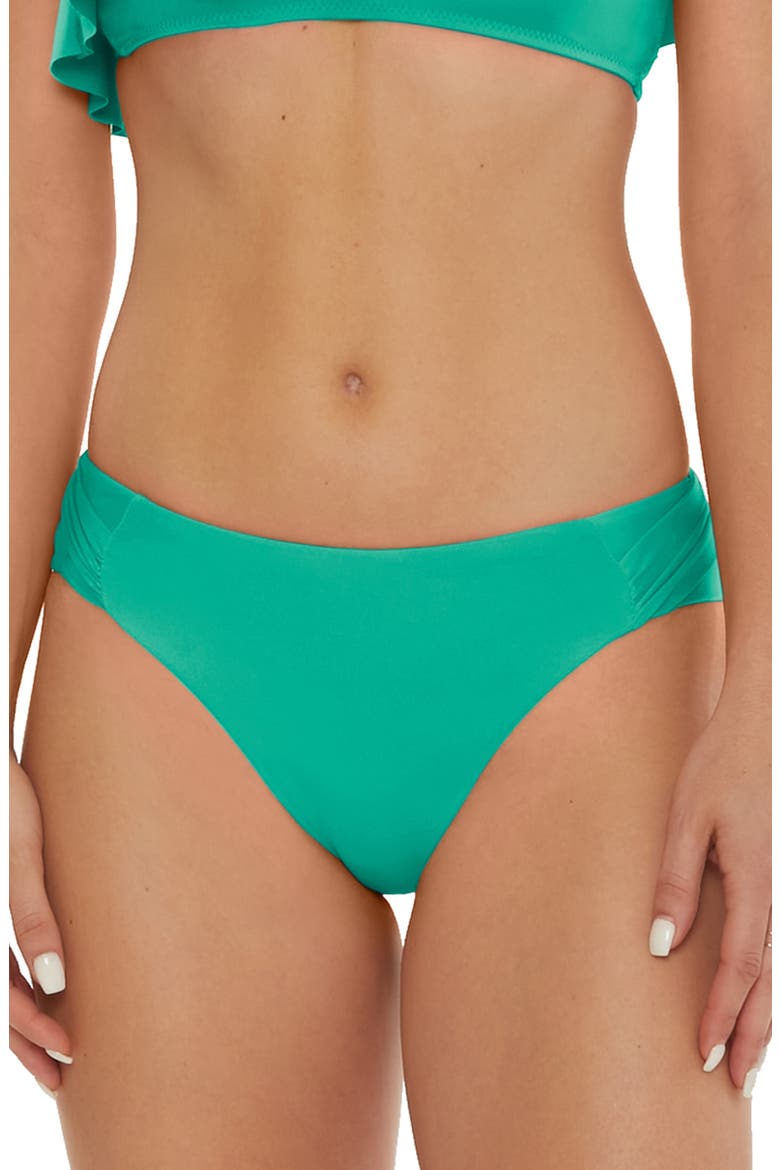 Monaco Side Tab Hipster Bikini Bottoms, Main, color, GUITAR GREEN