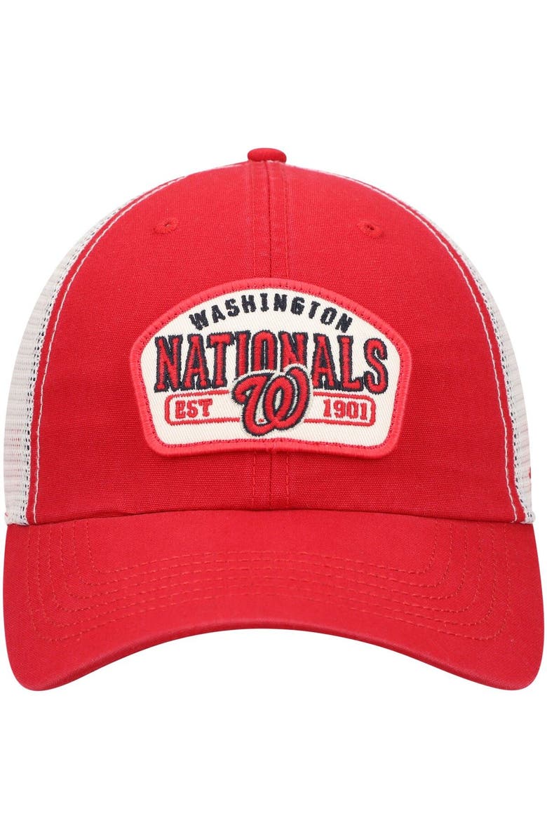 '47 Men's '47 Red Washington Nationals Penwald Clean Up Trucker Snapback Hat, Alternate, color, Red
