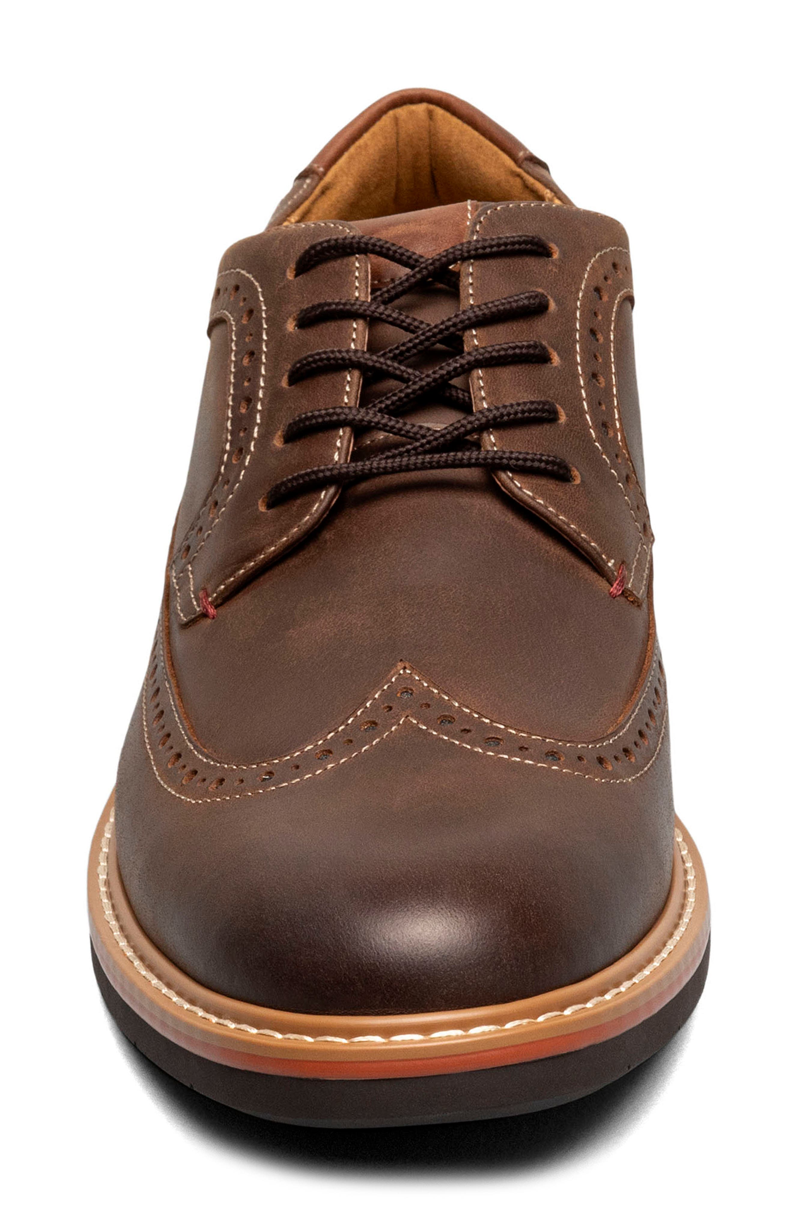 Norwalk Wingtip Oxford, Alternate, color, BROWN