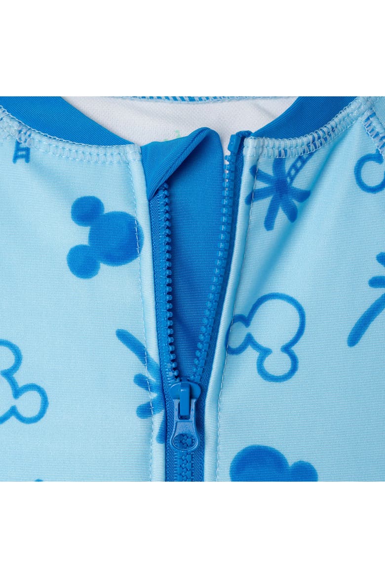 Mickey Mouse Swimwear One Piece Sunsuit and Hat Set, Alternate, color, Light Blue Mickey