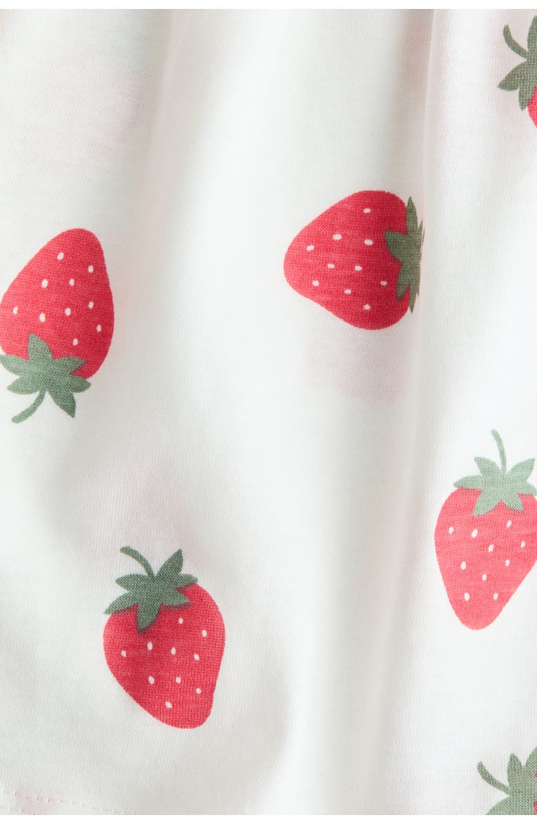 H&M Cotton Dress, Alternate, color, White/Strawberries