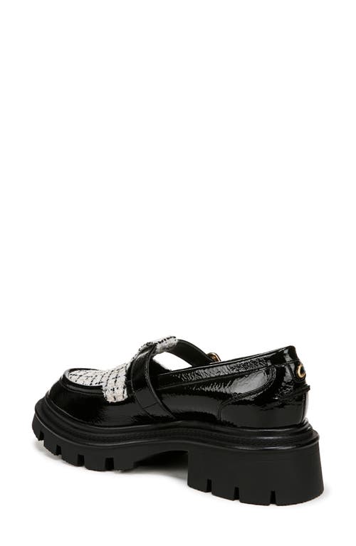 Circus Ny By Sam Edelman Payson Lug-sole Mary Jane Loafers In Black/vanilla Bean