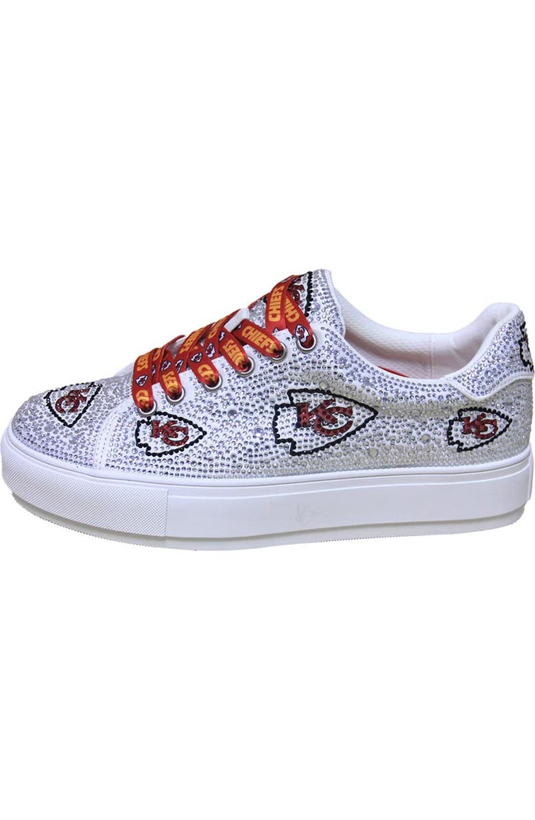 CUCE Women's Cuce White Kansas City Chiefs Crystal Team Logo Sneakers, Alternate, color,