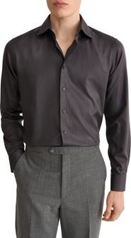 Eton Contemporary Fit Herringbone Cotton Shirt