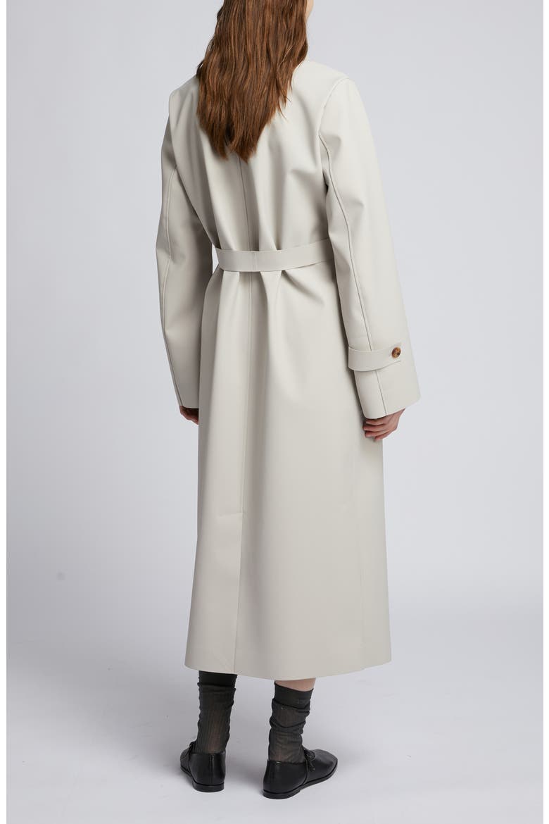 Cedro Faux Leather Trench Coat, Alternate, color, SAND