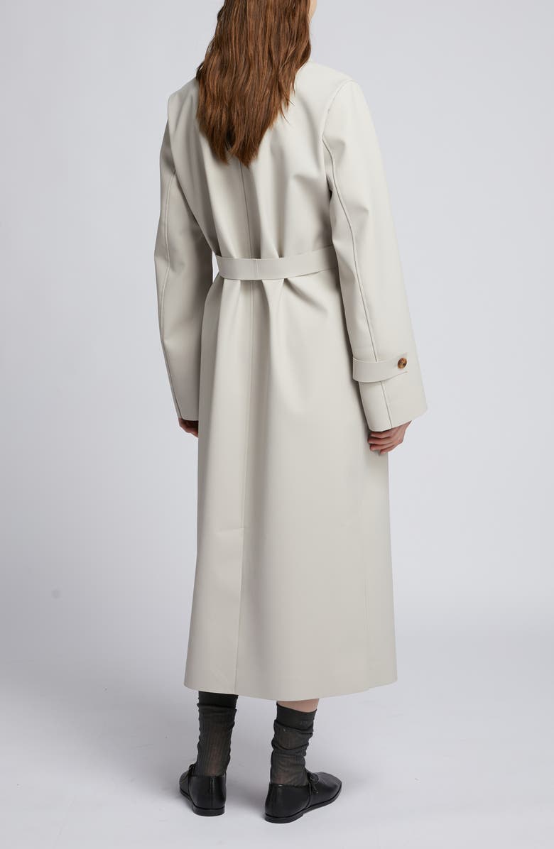 MM by Max Mara Cedro Faux Leather Trench Coat, Alternate, color, Sand