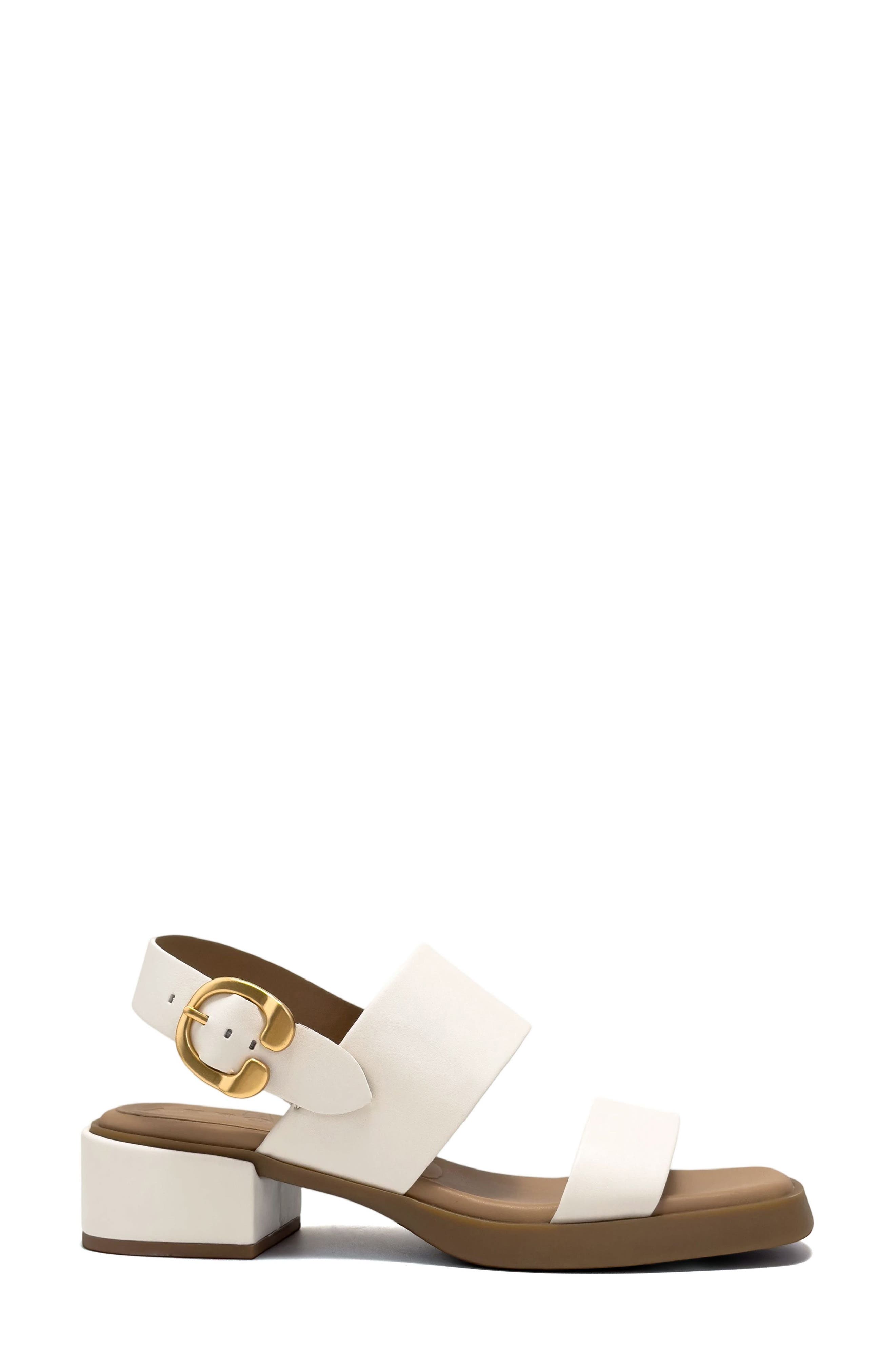 Dove Low Heeled Sandal - Wide Width Available, Alternate, color, EGGNOG