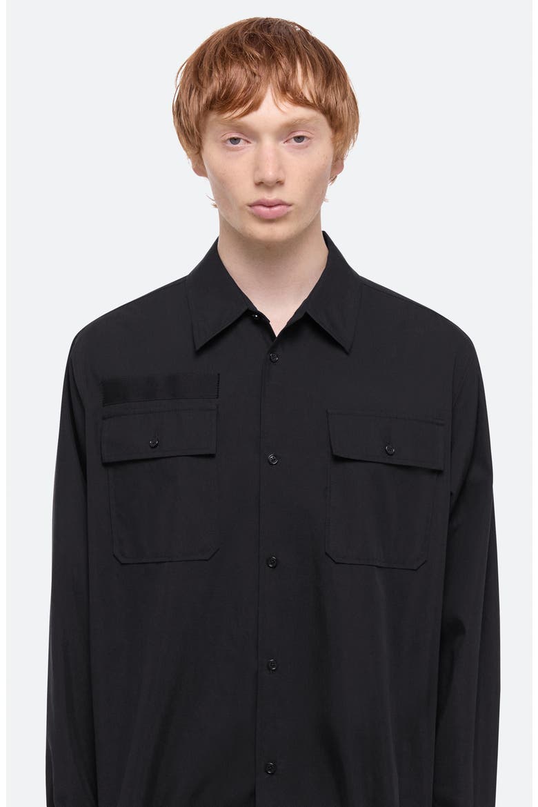 Uniform Button-Up Shirt, Alternate, color, BLACK