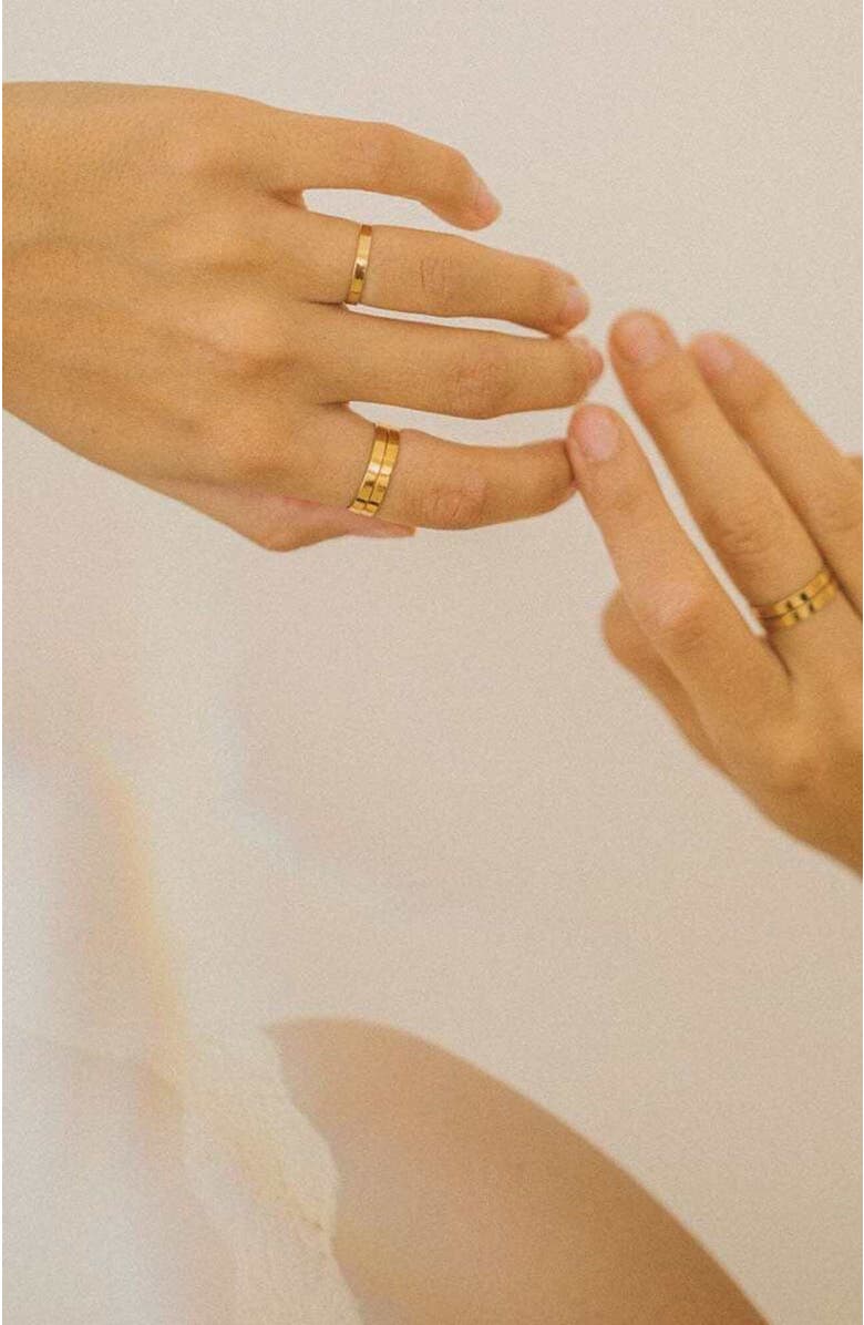 MADE BY MARY Cleo Stacking Ring, Alternate, color, Gold Filled