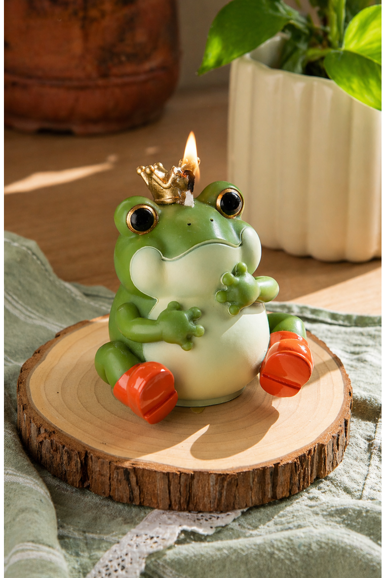 Frog Prince Candle, Alternate, color, Green