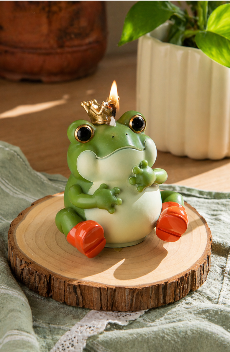 Southlake gifts Frog Prince Candle, Alternate, color, Green