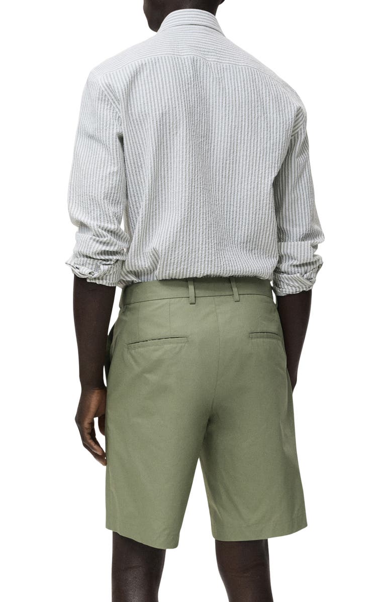 MANGO Cotton Bermuda Shorts, Alternate, color, Mint Green