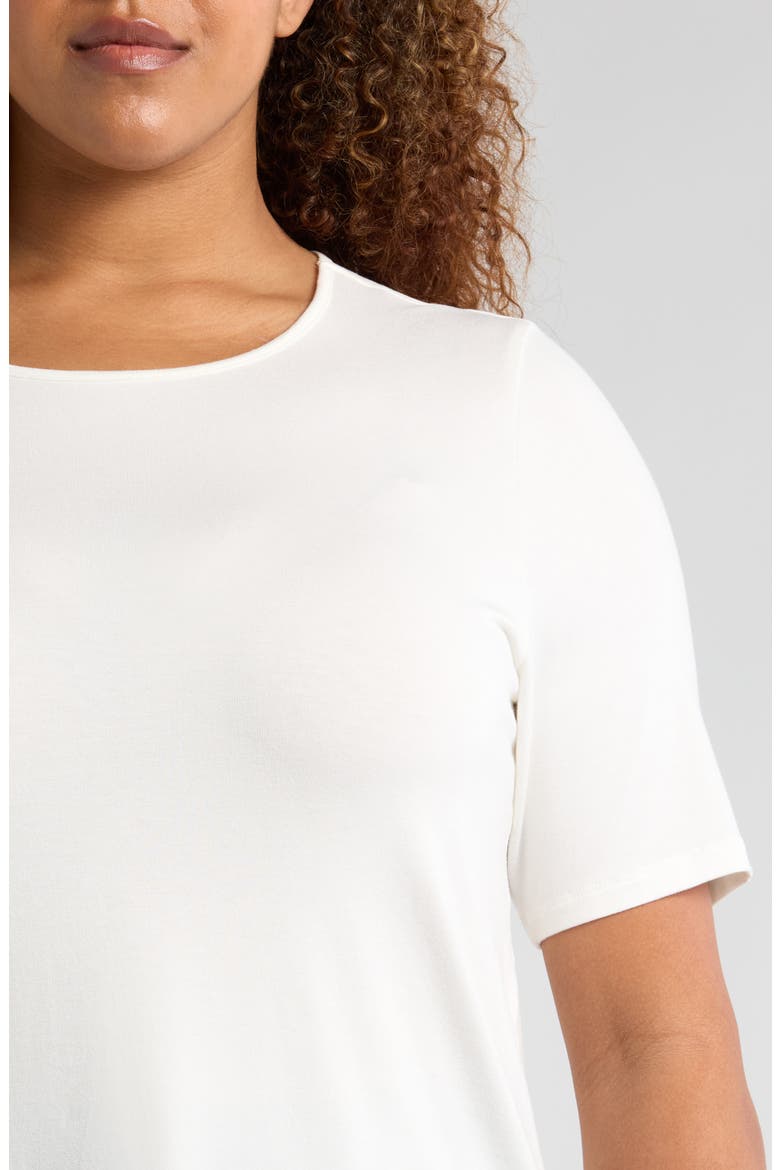 Lily Liquid Jersey Crewneck Top, Alternate, color, WHITE