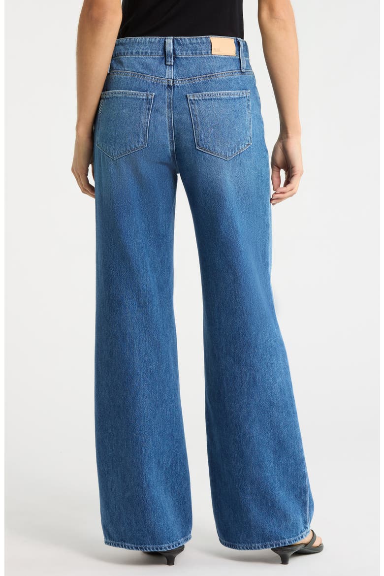 Zoey Tie Waist Wide Leg Jeans, Alternate, color, SERENITE