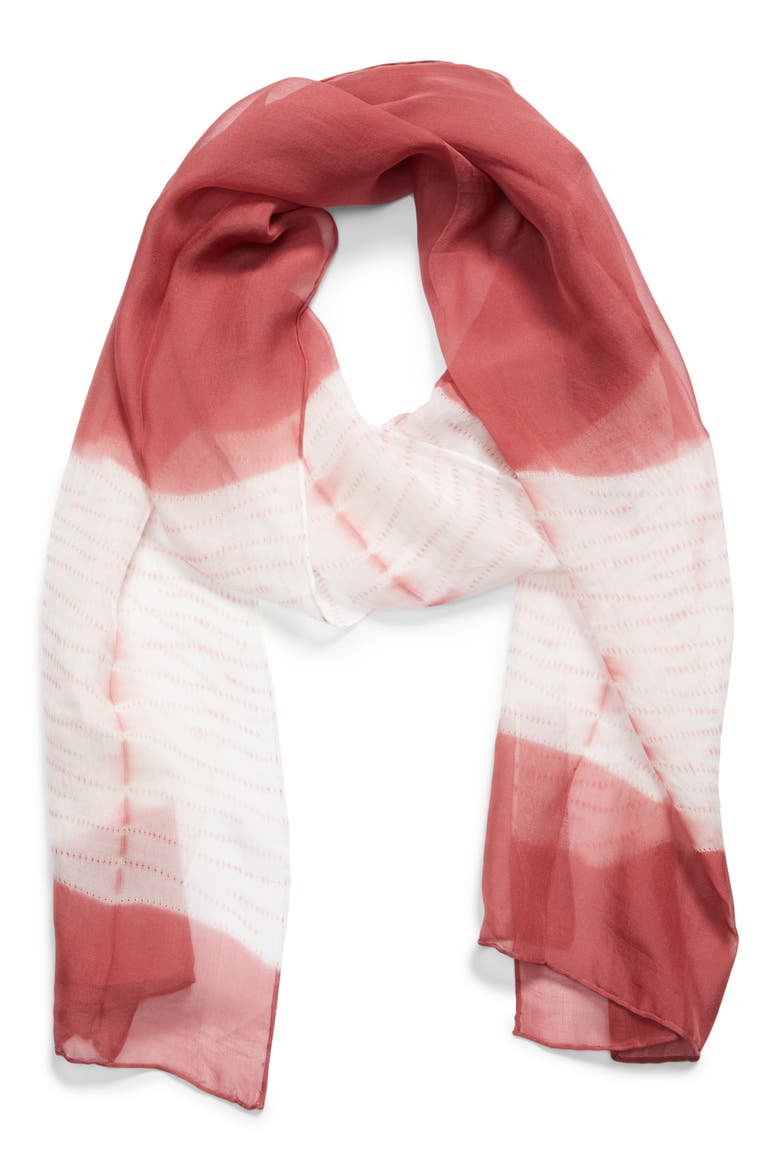 Pattern Mix Silk Scarf, Alternate, color, CHUTNEY