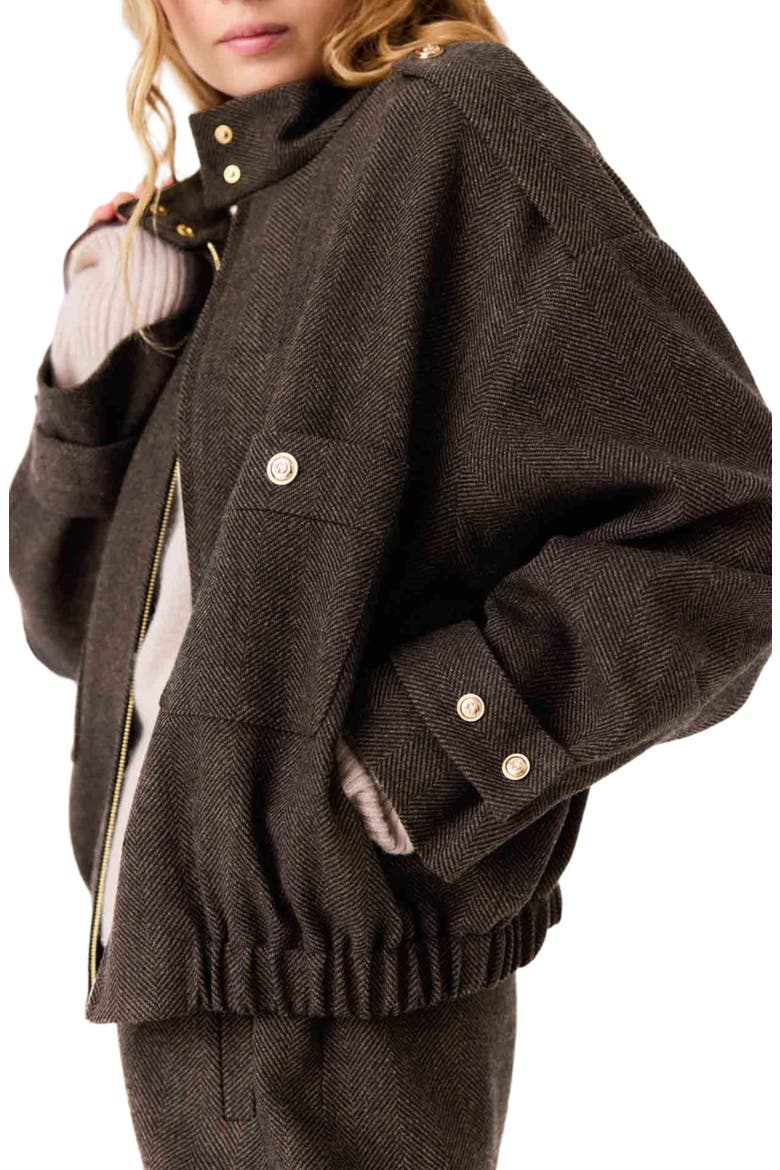 Oversized Wool Jacket, Alternate, color, Dark brown