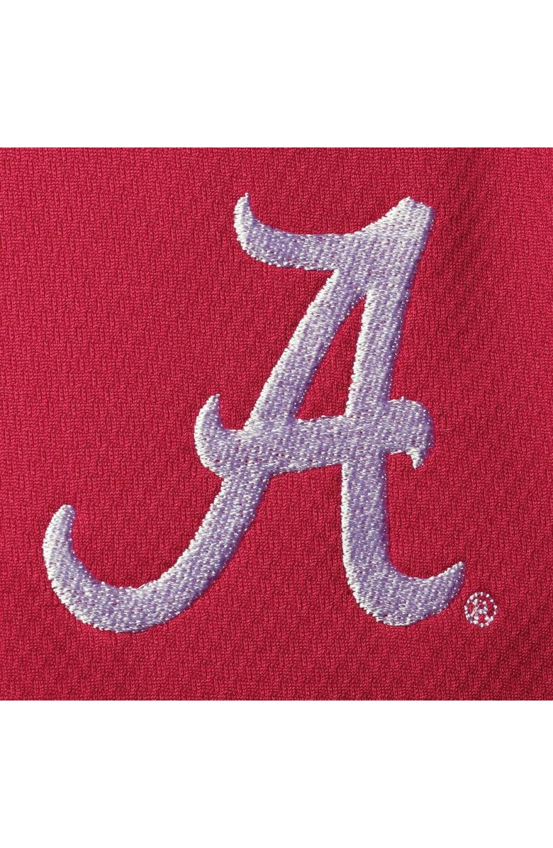 PROFILE Men's Crimson Alabama Crimson Tide Big & Tall Textured Raglan Quarter-Zip Jacket, Alternate, color, Crimson