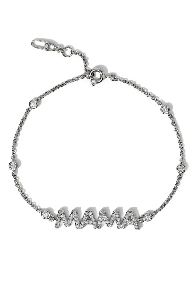 Nadri Marbella Mama Bracelet, Main, color, Rhodium