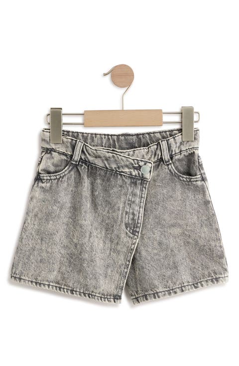Kids' Acid Wash Denim Skort (Big Kid)