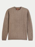 Gobi Cashmere Cashmere Cable-knit Crewneck Sweater