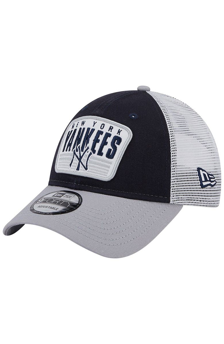 New Era Men's New Era Navy New York Yankees Two-Tone Patch 9FORTY Snapback Hat, Main, color, Navy