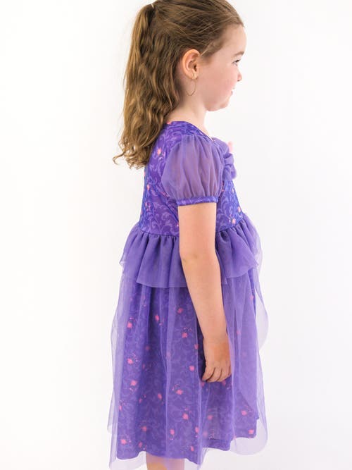 Rufflebutts Princess Dress-up Puff Sleeve Nightgown In Purple