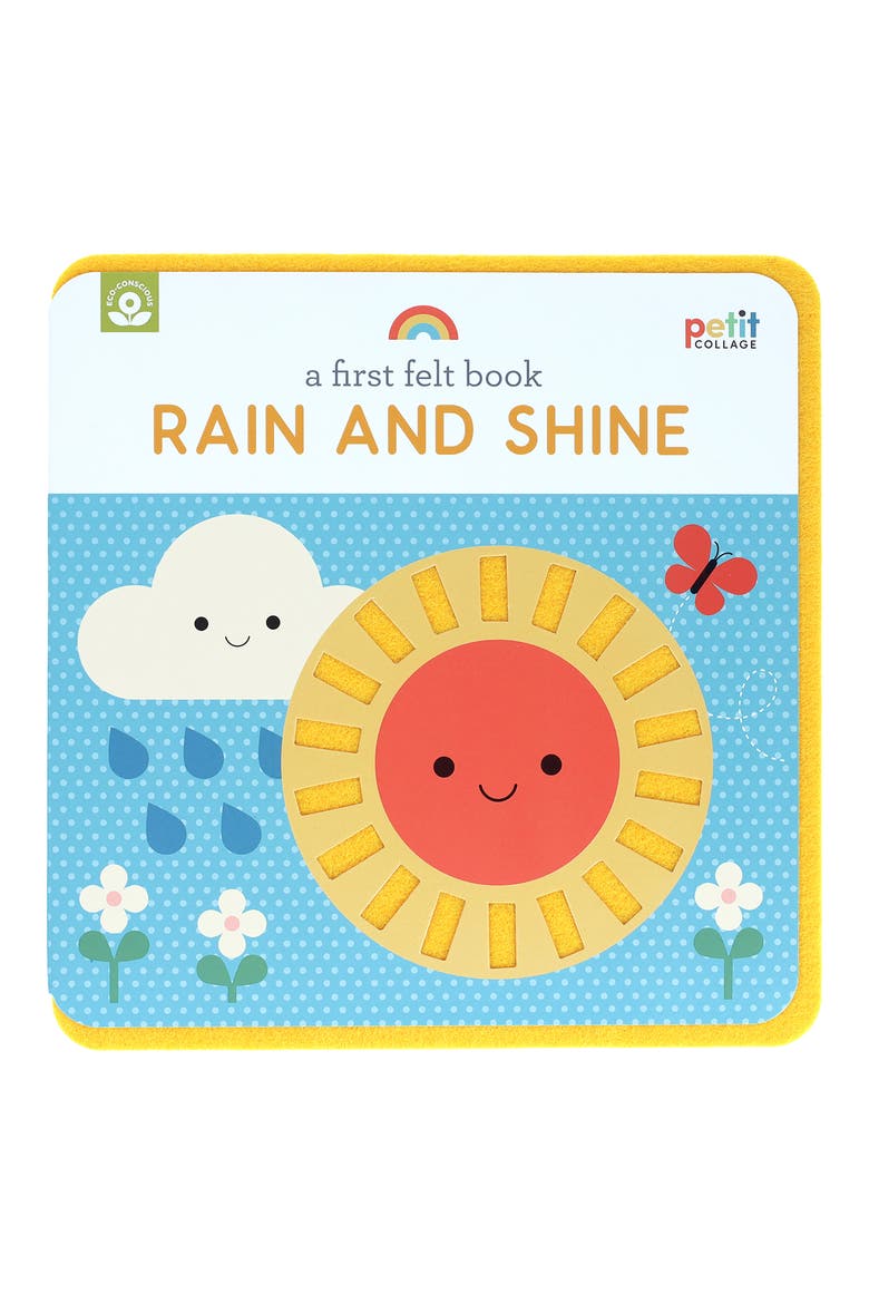 'A First Felt Book: Rain and Shine' Board Book, Main, color, MULTI