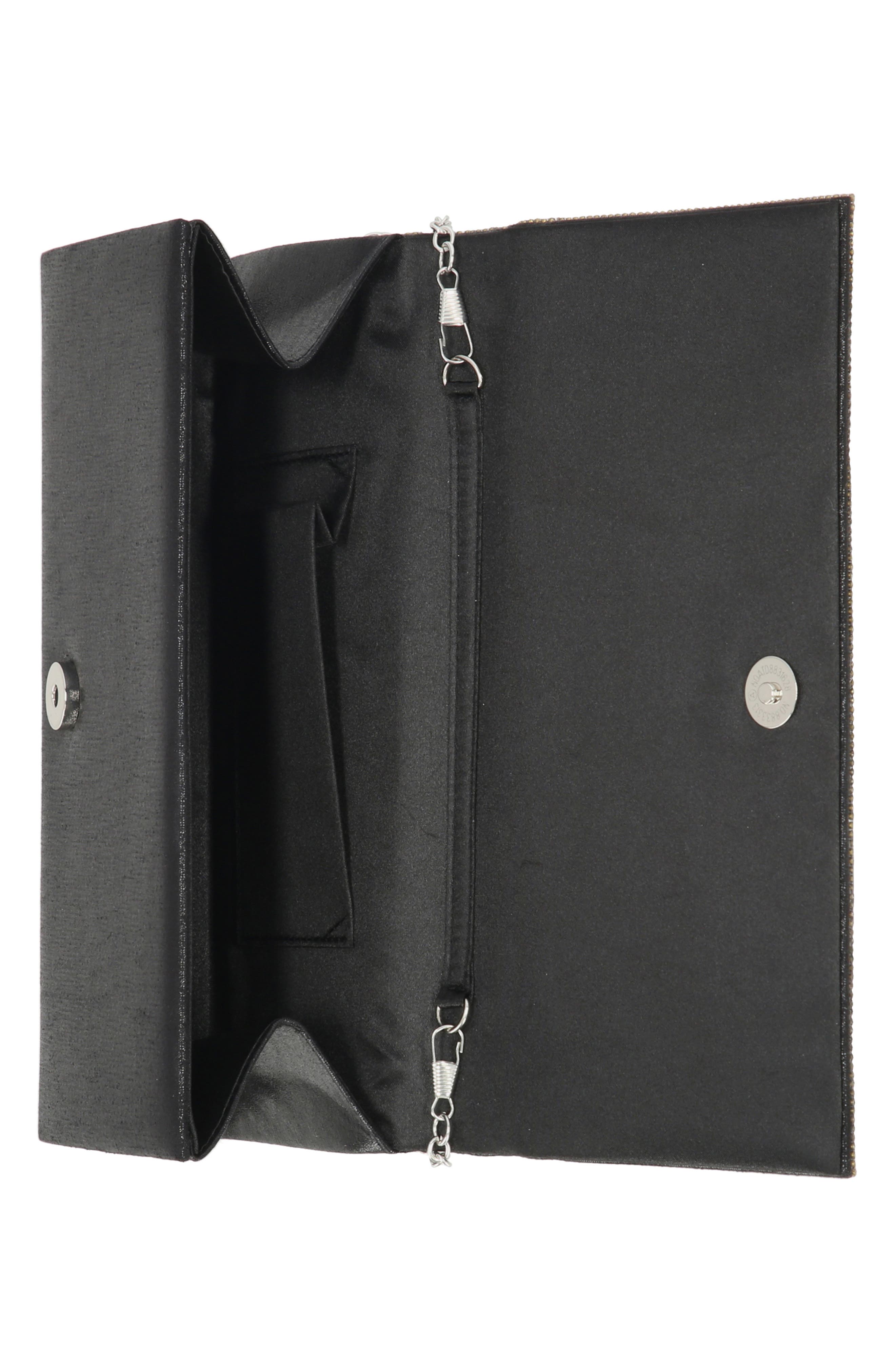 Jessica McClintock Felicia Rhinestone Embellished Top Handle Clutch, Alternate, color, 08N-Black