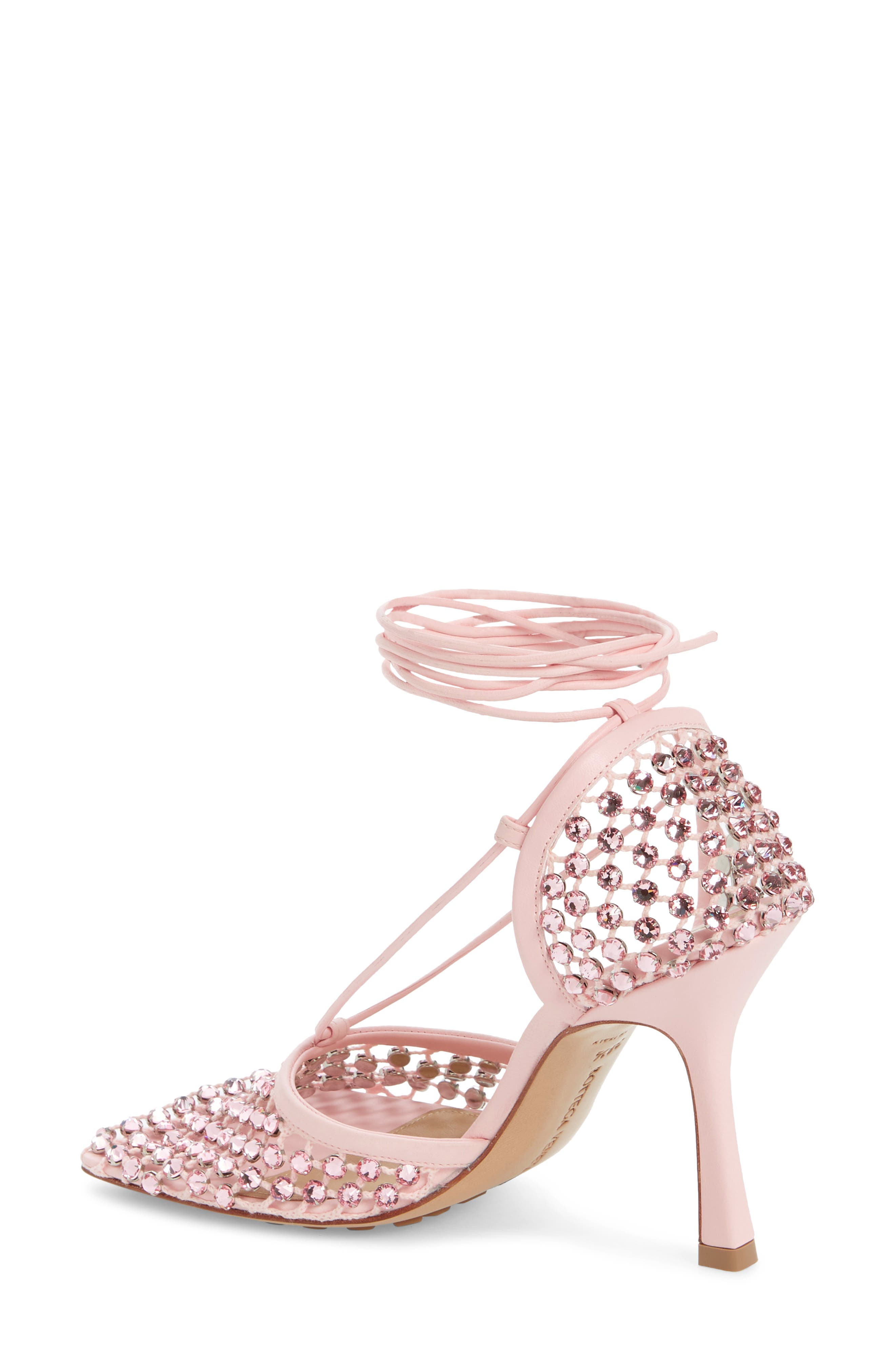 Sparkle Ankle Wrap Square Toe Pump, Alternate, color, CAMELLIA-CR