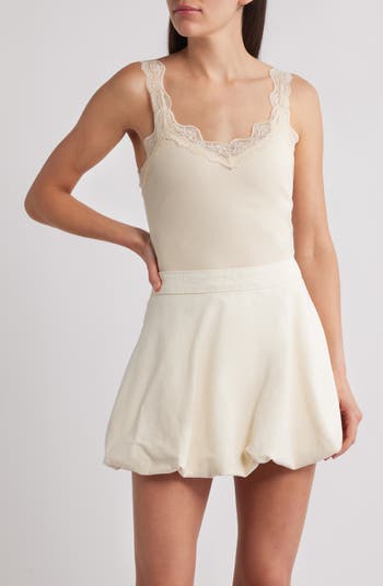 Raven Lace Trim Rib Tank