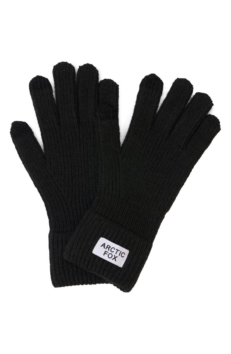 Arctic Fox & Co The Recycled Bottle Gloves, Main, color, Black Onyx