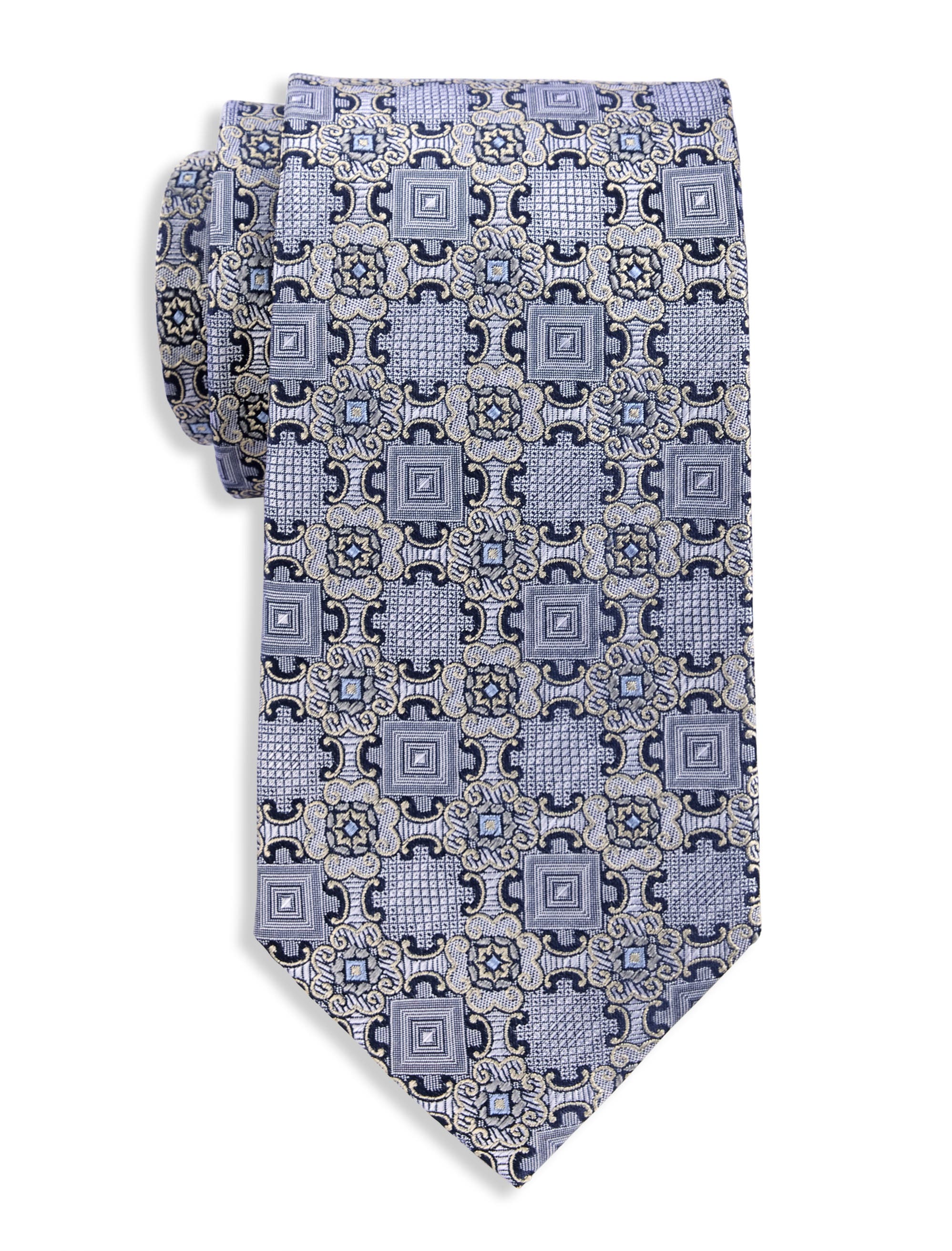 OAK HILL PREMIUM BY DXL OAK HILL PREMIUM BY DXL BIG & TALL SPRING MEDALLION SILK TIE