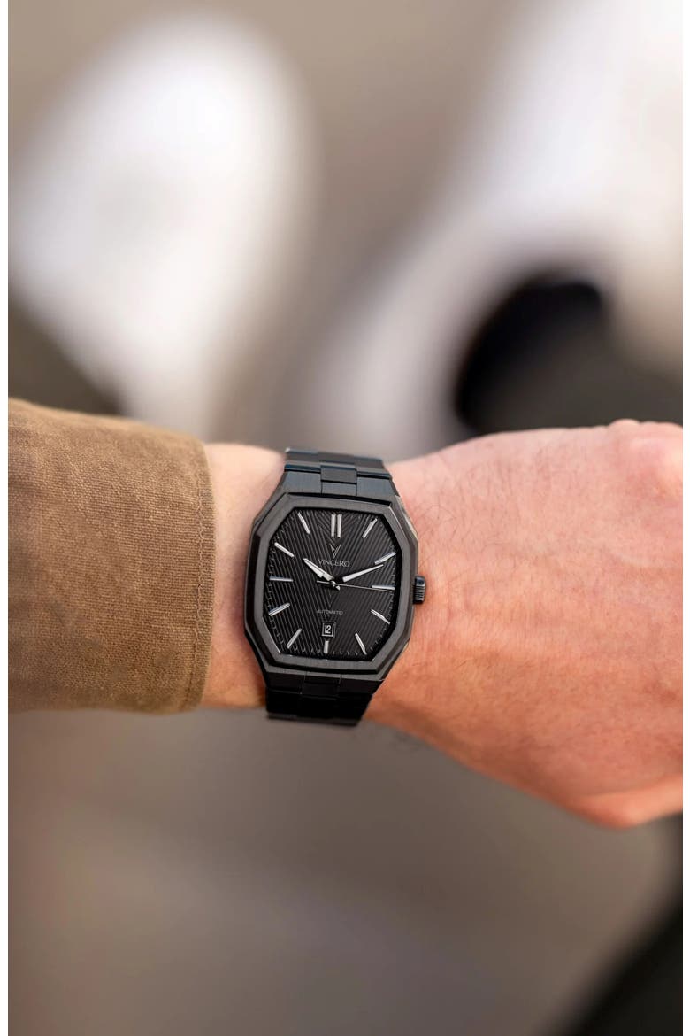 Inception Vertigo Automatic Bracelet Watch, 38mm, Alternate, color, BLACK