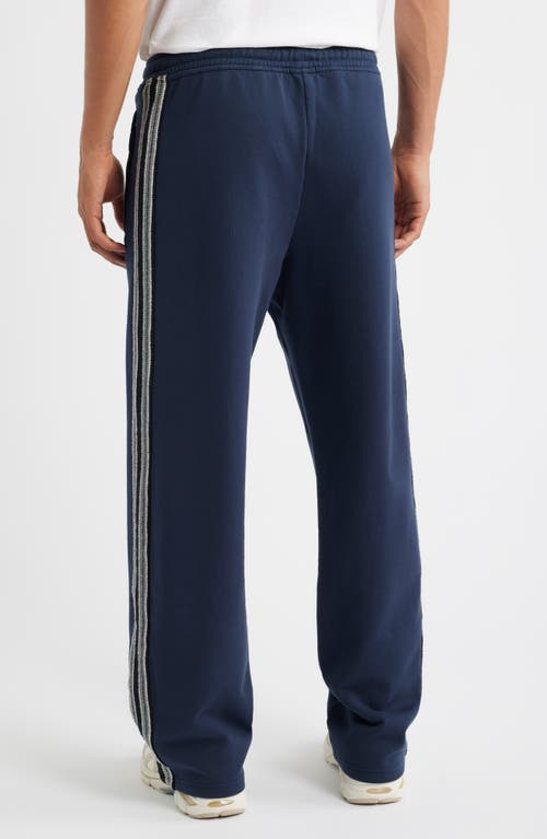 Krost Jacquard Stripe Cotton Sweatpants In Blue