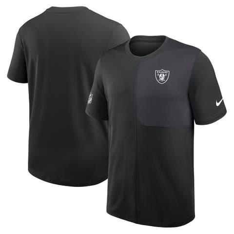Men's Nike Black Las Vegas Raiders Sideline UV Performance Coach Shirt