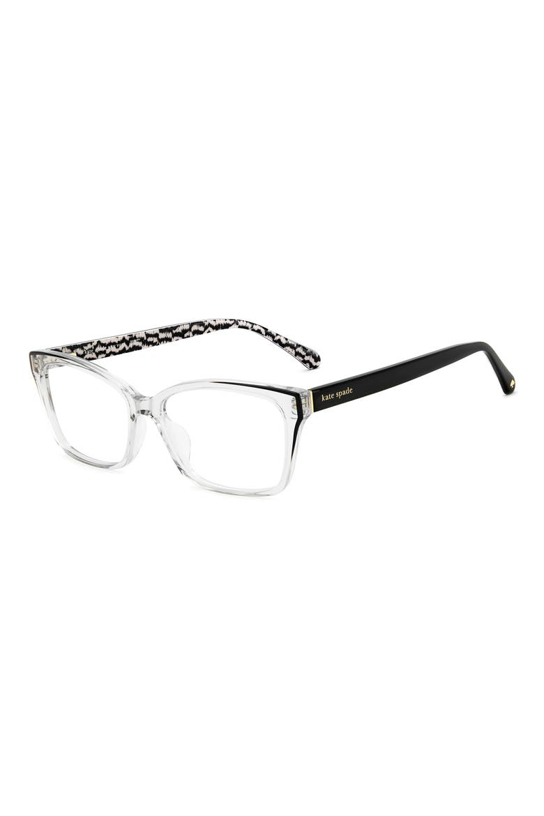demi 53mm rectangular reading glasses, Alternate, color, CRYSTAL GREY