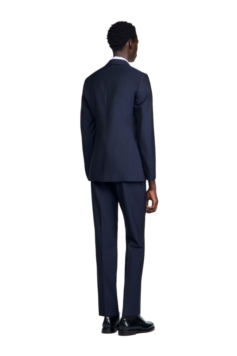 Virgin wool suit jacket, Alternate, color, Navy blue