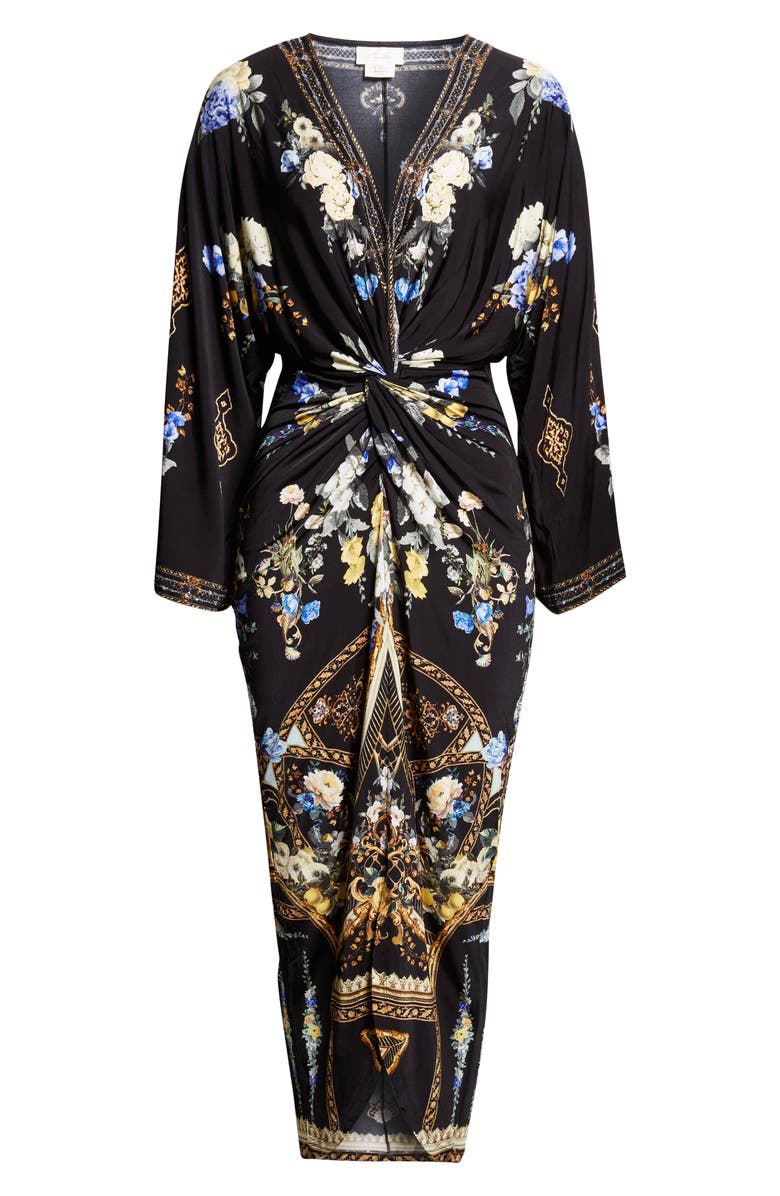 Camilla Long Sleeve Plunge Neck Dress, Alternate, color, Ottoman Elegance