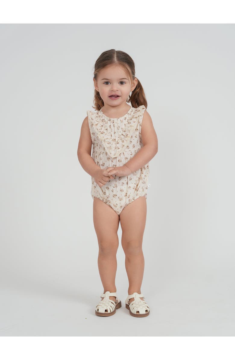 Charlotte & George Cotton Printed V Shape Yoke Bubble, Alternate, color, Cocoa